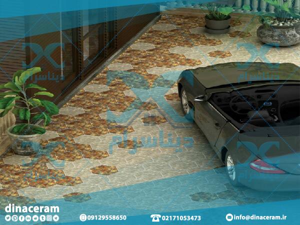 قیمت کاشی و سرامیک طرح پارکت مخصوص کف پارکینگ